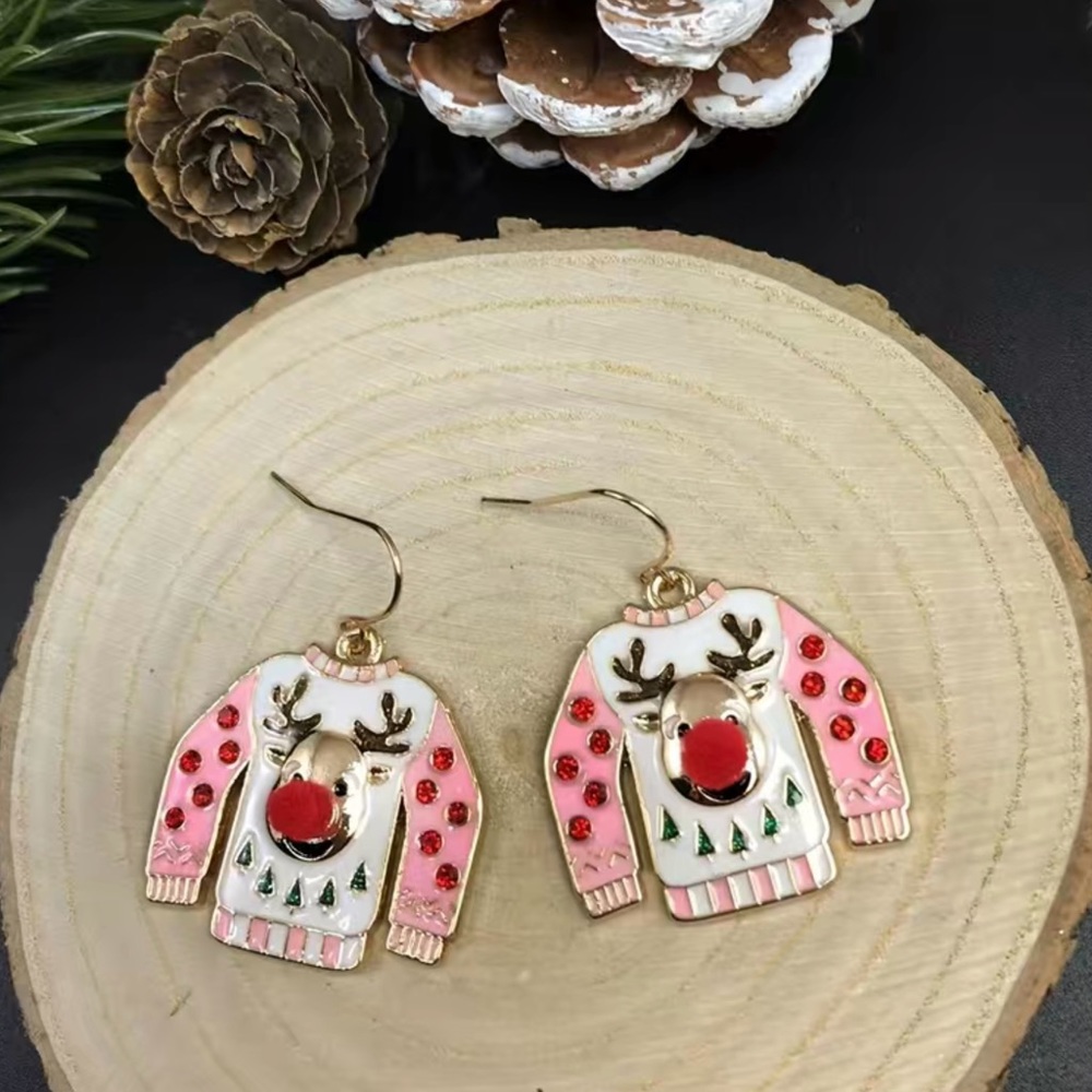 NWT Christmas Sweater Earrings